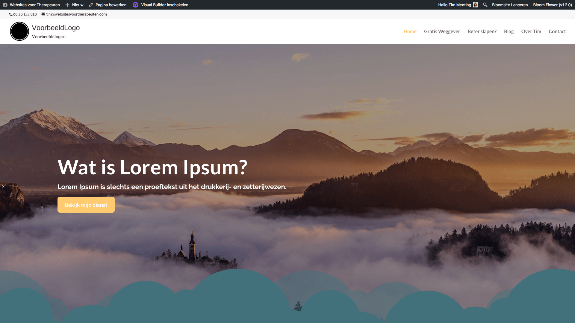 sectie verdelers in de header