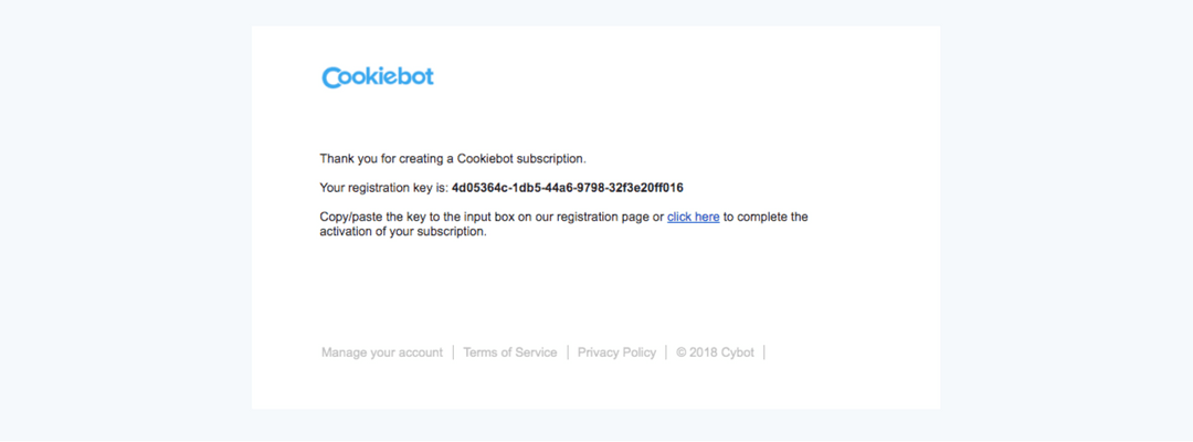 2. Registratie code