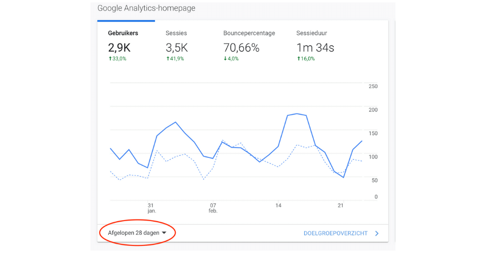 De gebruikers van Google Analytics
